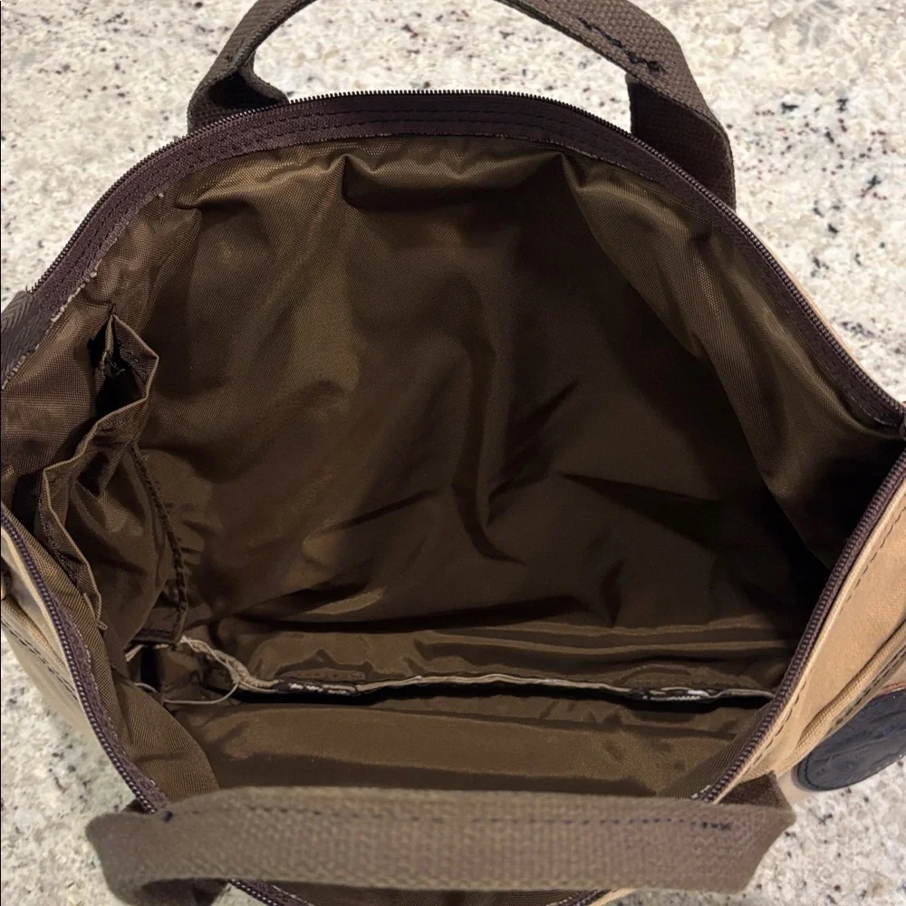 Duluth Pack City Portfolio Tan Canvas Tote Bag with Brown Handles